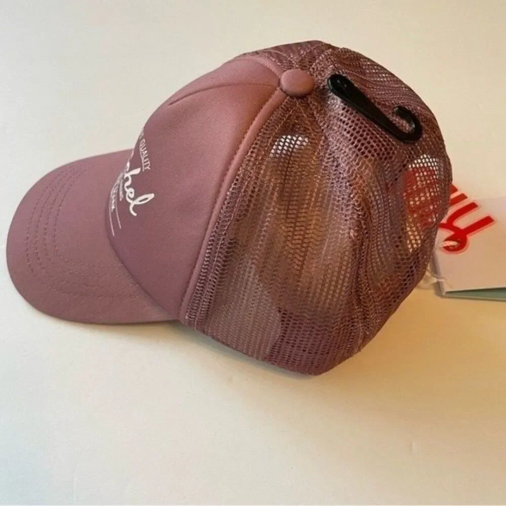 Herschel Supply Co. Size 6-18M Baby Whaler Mesh Snapback Cap in Rose/White